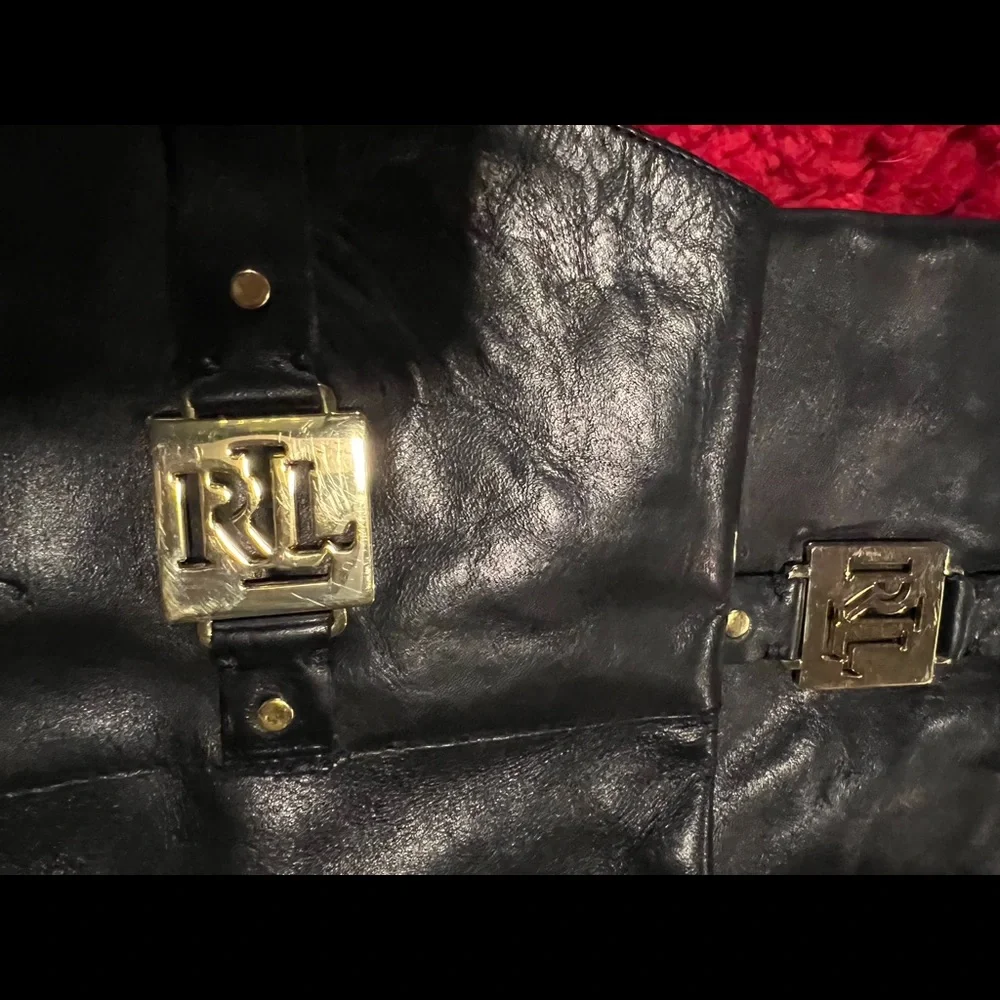 RLL Ralph Lauren black leather riding boots. Size 8 - Picture 7 of 7